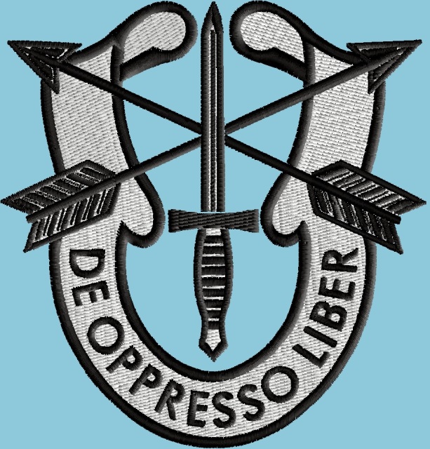 Special Forces Crest 3 Size Pack Digitized Machine Embroidery